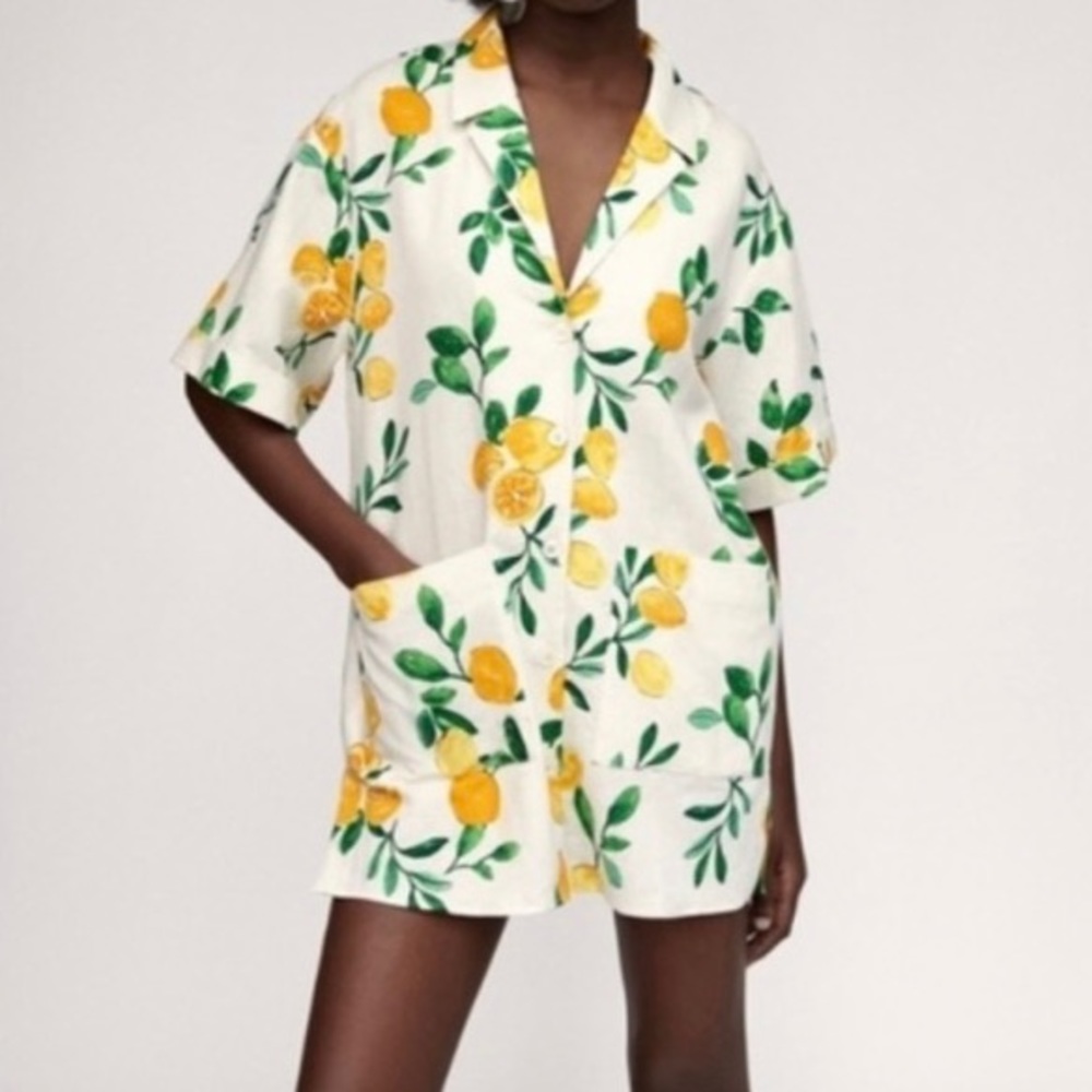 Zara lemon dress